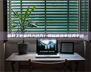 柳林临时工也能月入过万？揭秘高效率任务平台 第1张