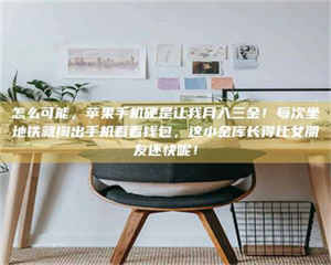 柳林怎么可能，苹果手机硬是让我月入三金！每次坐地铁就掏出手机看看钱包，这小金库长得比女朋友还快呢！ 第1张