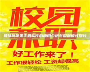 柳林最赚钱苹果手机软件的应用分析与盈利模式探讨 第1张